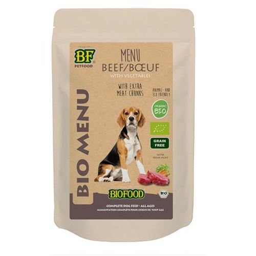 Biofood Organic Hond Rund Menu Pouch 150 GR (15 stuks) HOND BIOFOOD 