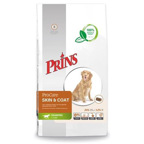 Prins Procare Graanvrij Skin & Coat 12 KG HOND PRINS 