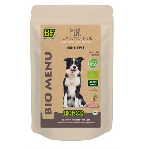 Biofood Organic Hond Kalkoen Menu Pouch 150 GR (15 stuks) HOND BIOFOOD 