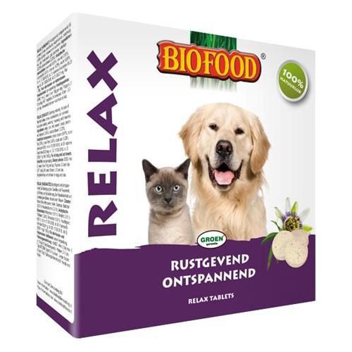 Biofood Relax Hond/Kat Rustgevend/Kalmerend 100 ST HOND BIOFOOD 