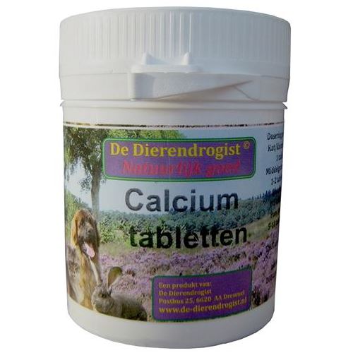 Dierendrogist Calcium Tabletten 100 STUKS HOND DIERENDROGIST 