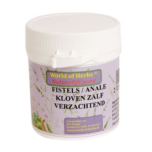Dierendrogist World Of Herbs Fytotherapie Fistels / Anale Kloven Zalf 50 GR HOND DIERENDROGIST 