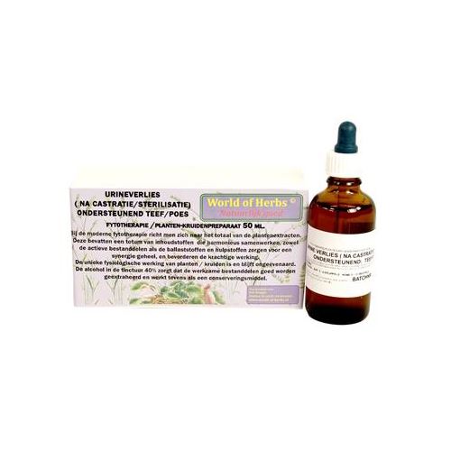 Dierendrogist World Of Herbs Fytotherapie Urineverlies Teef / Poes 50 ML HOND DIERENDROGIST 