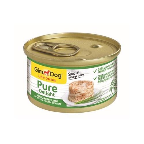 Gimdog Little Darling Pure Delight Kip / Lam 85 GR (12 stuks) HOND GIMDOG 