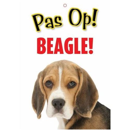 Merkloos Waakbord Nederlands Kunststof Beagle 21X15 CM HOND MERKLOOS 