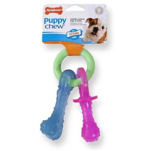 Nylabone Puppy Chew Bijtring Speen / Bot Puppyspeelgoed TOT 7 KG HOND NYLABONE 
