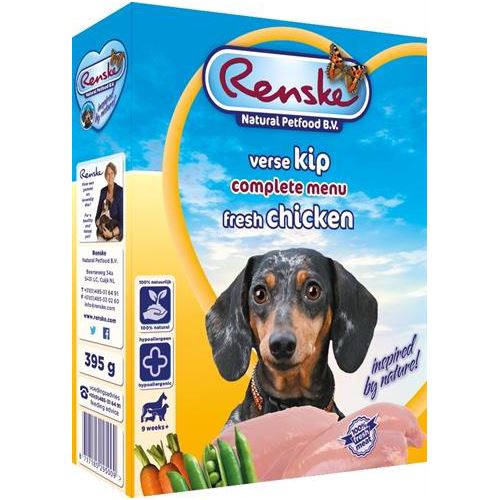 Renske Vers Vlees Kip 395 GR (10 stuks) HOND RENSKE 