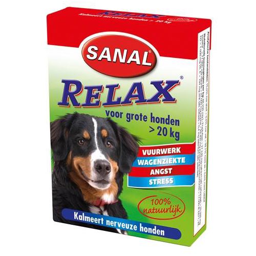 Sanal Dog Relax Kalmeringstablet Large VANAF 20 KG 15 TABLETTEN HOND SANAL 